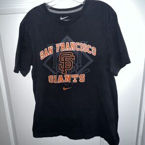 San Francisco Giants Black tee shirt Size L Made by Nike Vintage Sports Tee MLB